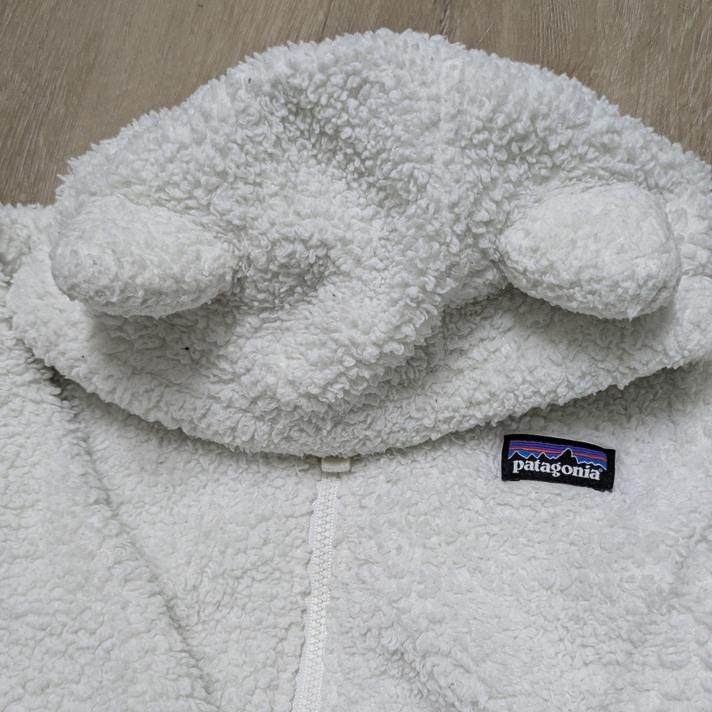 Patagonia 2T White Fleece Furry Friends Zip Up Hoodie - Picture 5 of 7